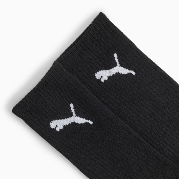 Men's Half-Terry Crew-Length Socks [3 Pairs], BLACK / WHITE, extralarge